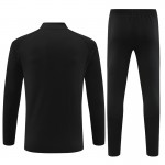 Kinder Manchester City Training Sweatshirts Viertelreißverschluss 2023-24 Schwarze
